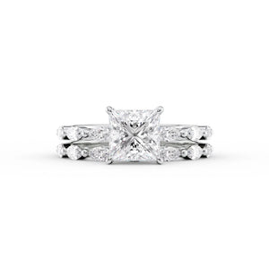 The Lucia Set With A 2.5 Carat Princess Lab Diamond