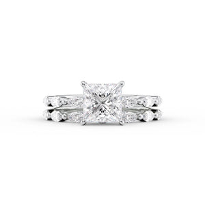 The Lucia Set With A 2 Carat Princess Lab Diamond