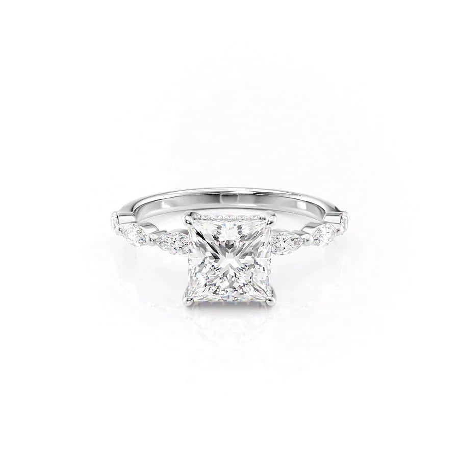 The Lucia Set With A 1.5 Carat Princess Lab Diamond