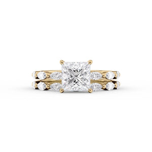 The Lucia Set With A 2 Carat Princess Lab Diamond