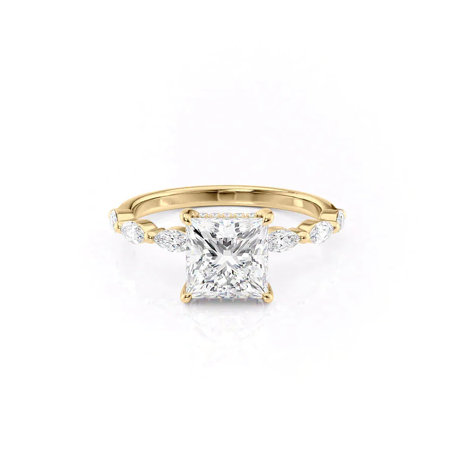 The Lucia Set With A 1 Carat Princess Lab Diamond