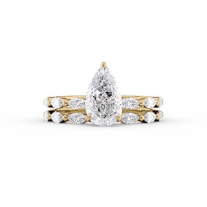 The Lucia Set With A 2 Carat Pear Lab Diamond