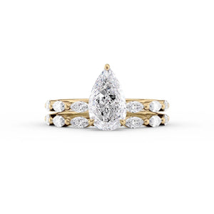 The Lucia Set With A 1.5 Carat Pear Lab Diamond