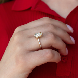 The Lucia Set With A Pear Moissanite