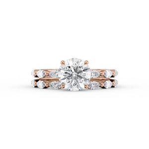 The Lucia Set With A 2 Carat Round Lab Diamond