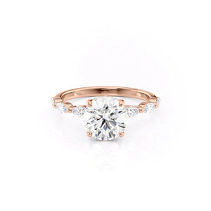 The Lucia Set With A 2.5 Carat Round Lab Diamond