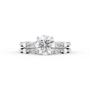 The Lucia Set With A 3 Carat Round Lab Diamond