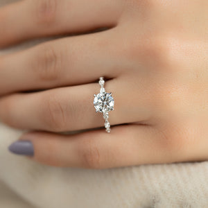 The Lucia Set With A 3 Carat Round Lab Diamond