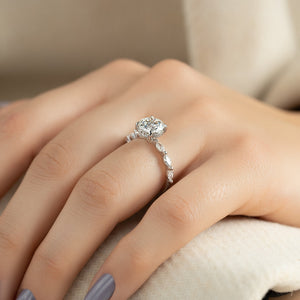 The Lucia Set With A 3 Carat Round Lab Diamond