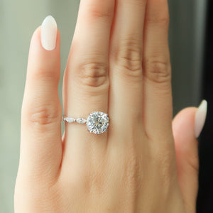 The Lucia Set With A 3 Carat Round Lab Diamond
