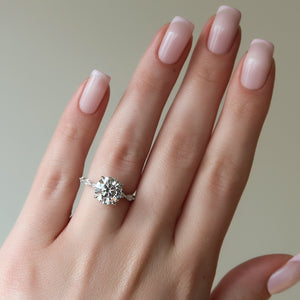 The Lucia Set With A 3 Carat Round Lab Diamond