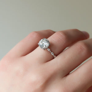 The Lucia Set With A 3 Carat Round Lab Diamond