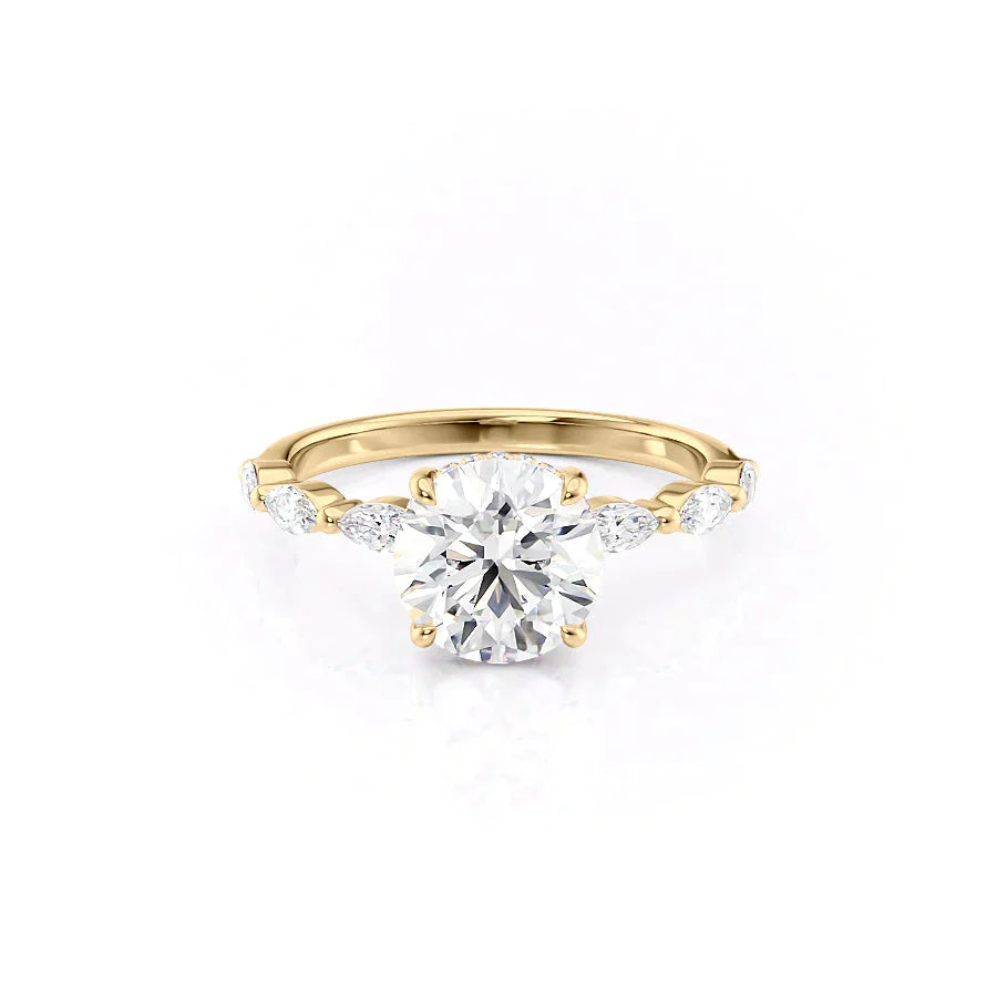 The Lucia Set With A 2 Carat Round Lab Diamond