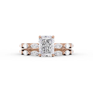 The Lucia Set With A 2 Carat Radiant Lab Diamond
