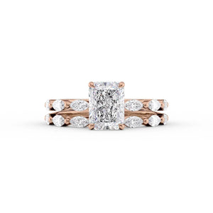 The Lucia Set With A 1.5 Carat Radiant Lab Diamond