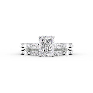 The Lucia Set With A 2 Carat Radiant Lab Diamond