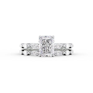 The Lucia Set With A 2 Carat Radiant Lab Diamond