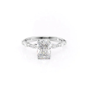 The Lucia Set With A 3 Carat Radiant Lab Diamond