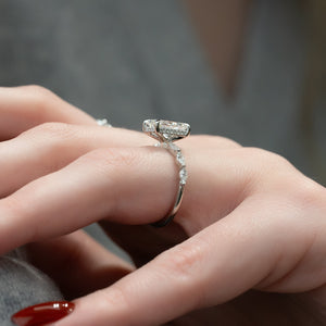 The Lucia Set With A 2 Carat Radiant Lab Diamond