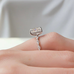The Lucia Set With A 2 Carat Radiant Lab Diamond