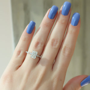 The Lucia Set With A 2 Carat Radiant Lab Diamond