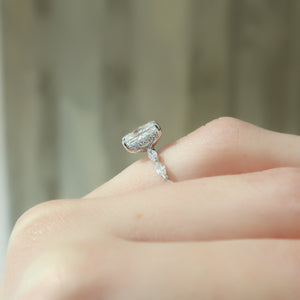 The Lucia Set With A 2 Carat Radiant Lab Diamond