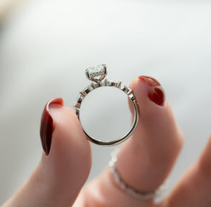 The Lucia Set With A 2 Carat Radiant Lab Diamond