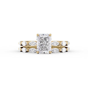 The Lucia Set With A 1 Carat Radiant Lab Diamond