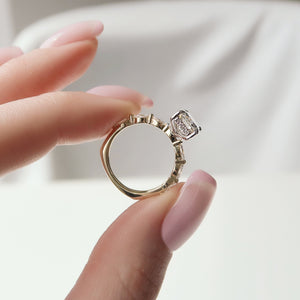 The Lucia Set With A 2 Carat Radiant Lab Diamond