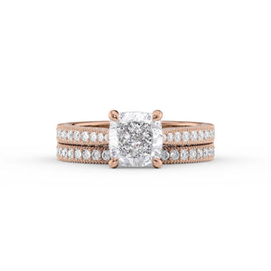 The Catherine Set With A Cushion Lab Diamond