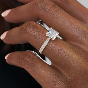 The Catherine Set With A 2 Carat Cushion Lab Diamond