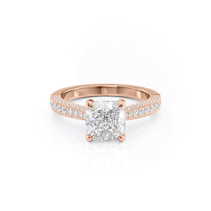 The Catherine Set With A 2 Carat Cushion Lab Diamond