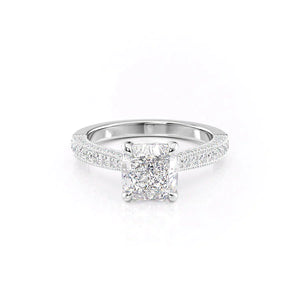 The Catherine Set With A 2 Carat Cushion Lab Diamond