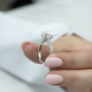 The Catherine Set With A Cushion Lab Diamond