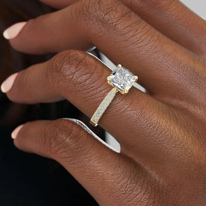 The Catherine Set With A 1.5 Carat Cushion Lab Diamond