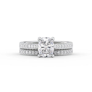 The Catherine Set With A 2 Carat Elongated Cushion Lab Diamond