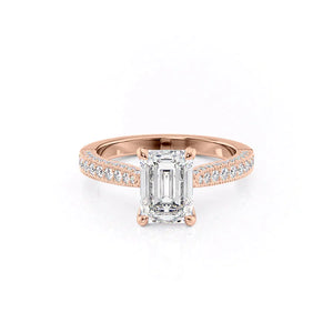 The Catherine Set With A 2.5 Carat Emerald Lab Diamond
