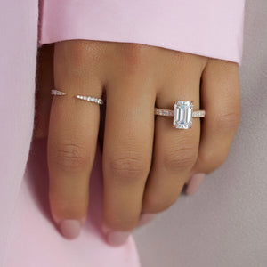 The Catherine Set With A Emerald Lab Diamond