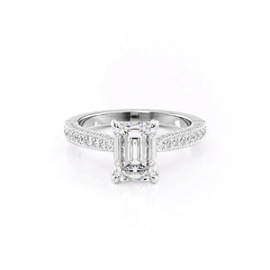The Catherine Set With A 1 Carat Emerald Lab Diamond