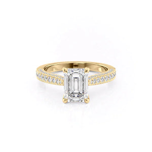 The Catherine Set With A 2.5 Carat Emerald Lab Diamond