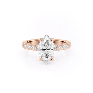 The Catherine Set With A Marquise Moissanite