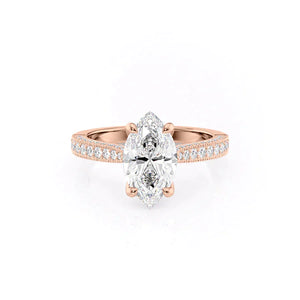 The Catherine Set With A 2 Carat Marquise Lab Diamond