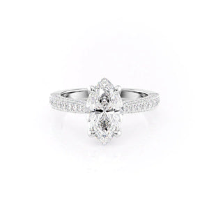 The Catherine Set With A Marquise Moissanite
