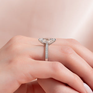 The Catherine Set With A 1 Carat Marquise Lab Diamond