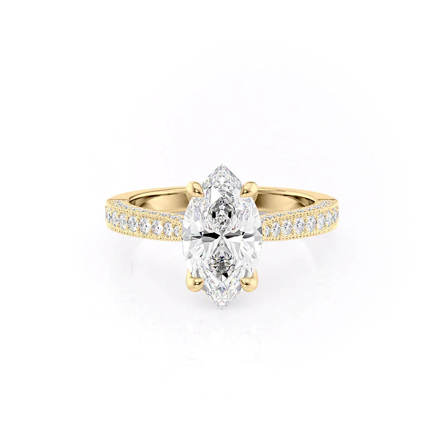 The Catherine Set With A Marquise Moissanite