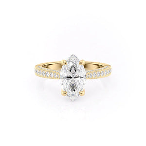 The Catherine Set With A Marquise Moissanite