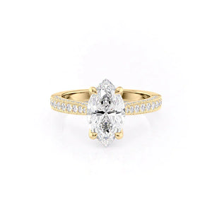 The Catherine Set With A 2 Carat Marquise Lab Diamond