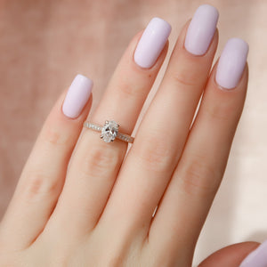 The Catherine Set With A Oval Lab Diamond