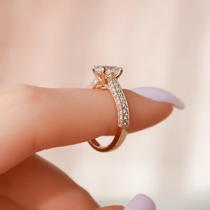 The Catherine Set With A 3 Carat Oval Lab Diamond