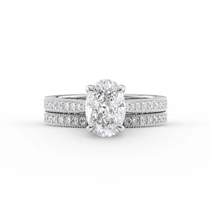 The Catherine Set With A 2.5 Carat Oval Lab Diamond